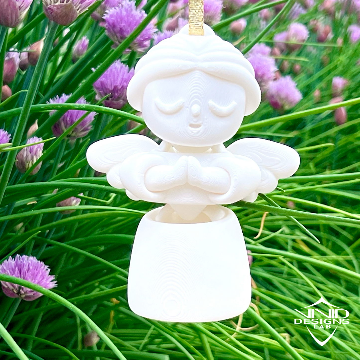 White Praying Angel / Cute Articulated Ornament