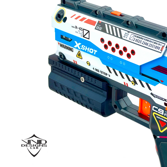 back view of front grip for Fury X Pro dart blaster