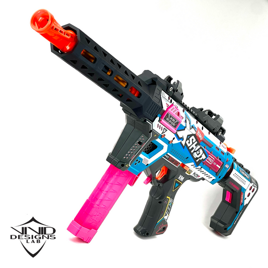 Long Barrel Shroud for Piston Pump AEB / X Shot Foam Dart Blaster Octagon Handguard 3D Printed Mod